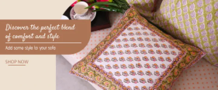 Floral Block Print Table Runner